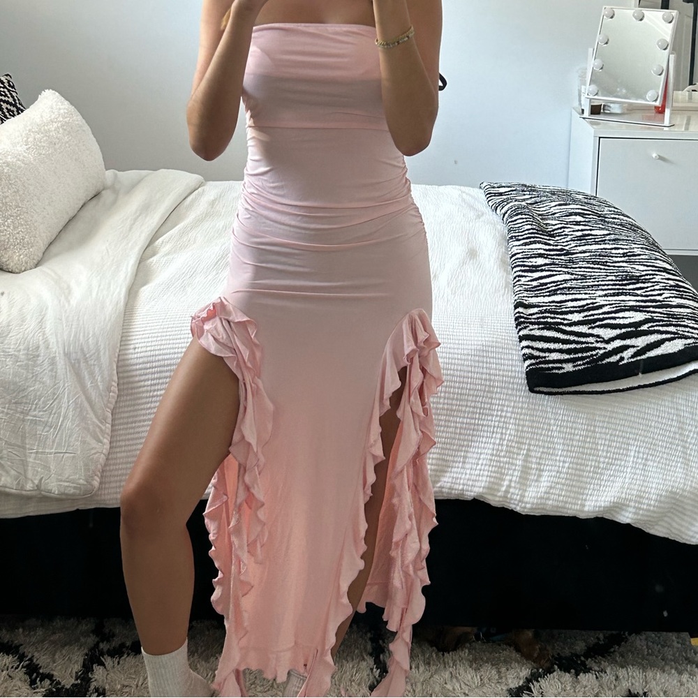 Lioness RENDEZVOUS STRAPLESS DRESS | BLUSH